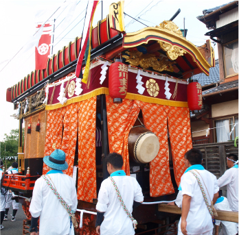 中津白衣のホンダ繊維　神輿幕